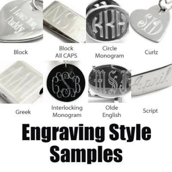 BEAUTIFUL STERLING SILVER PERSONALIZED ROUND TAG PENDANT BRACELET - 8 INCH - Picture 3 of 3